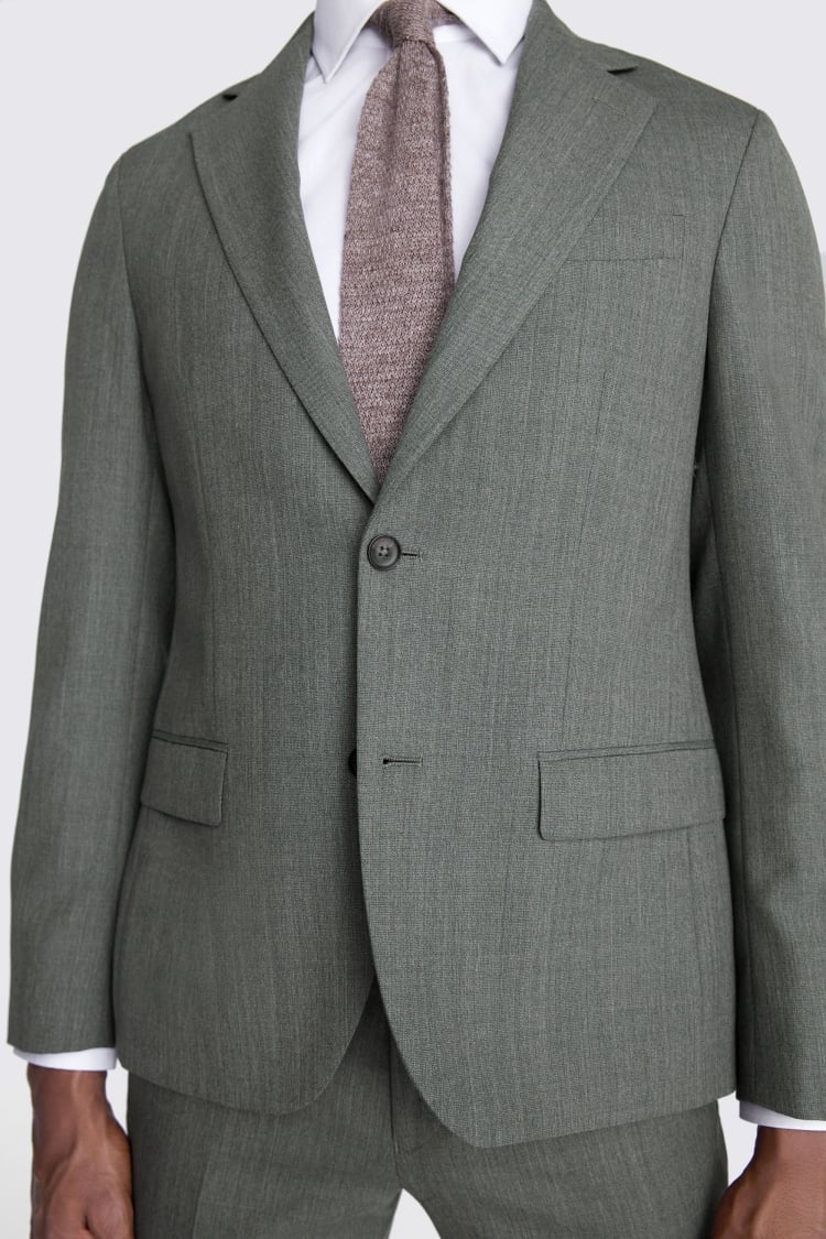 Italian Tailored Fit Sage Half Lined Jacket | Buy Online at Moss
