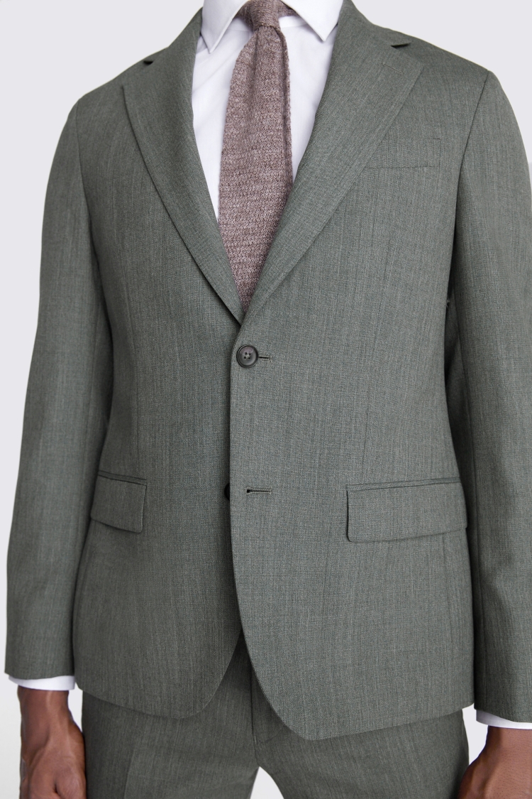 Italian Tailored Fit Sage Half Lined Jacket 