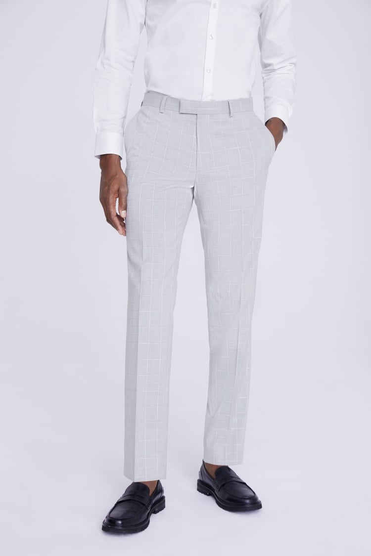 Grey Clementine Check Pants