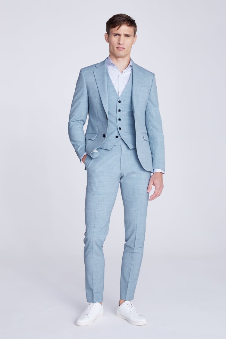DKNY Slim Fit Light Blue Suit