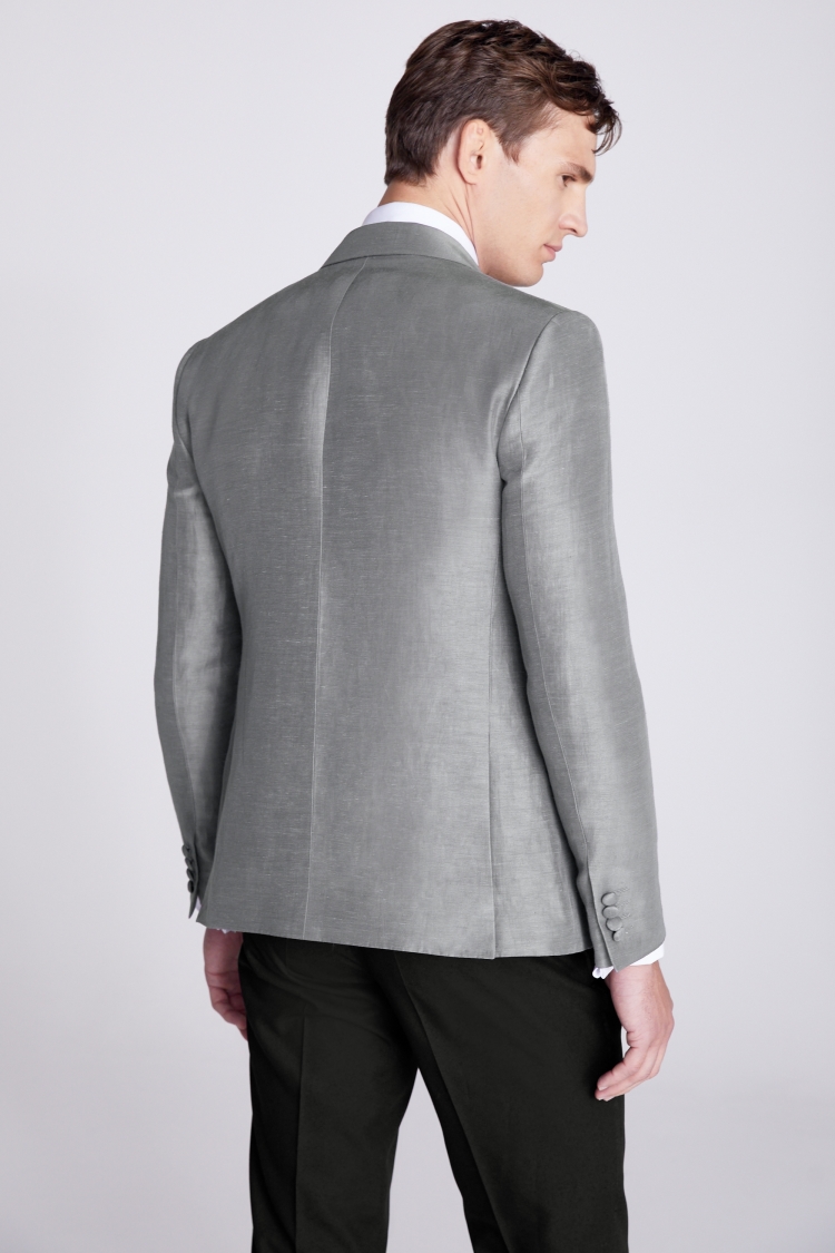 Slim Fit Grey Slub Jacket