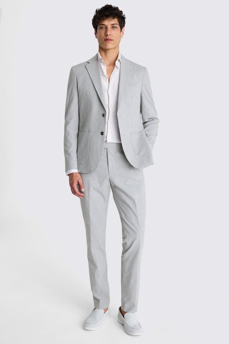 Grey Marl Skinny Fit Suit Jacket