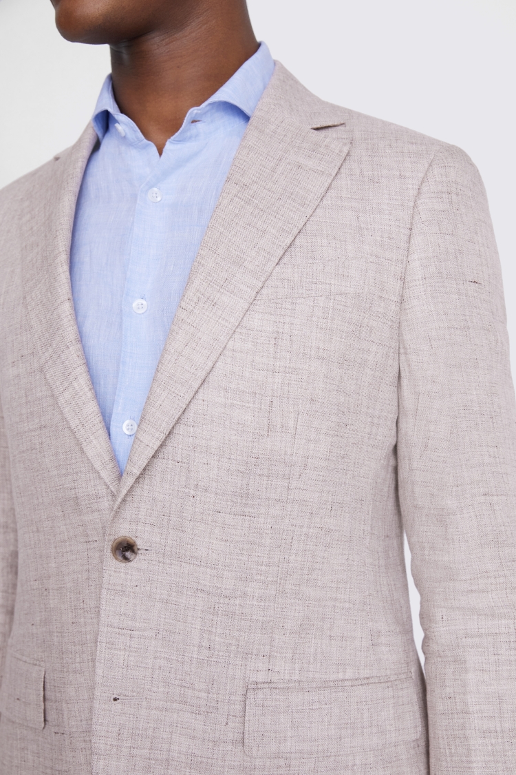 Regular Fit Oatmeal Linen Suit