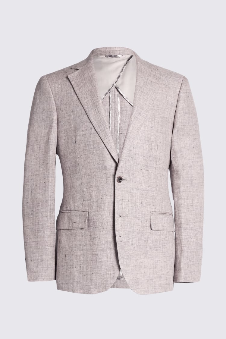 Regular Fit Oatmeal Linen Suit