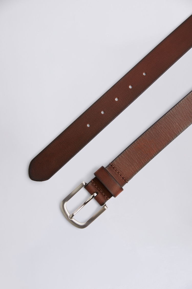 Casual Brown Leather Belt | Buy Online at Moss