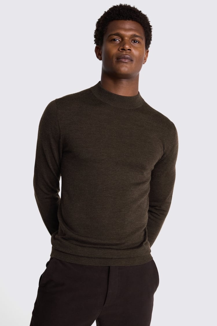 Mock neck jumper mens best sale