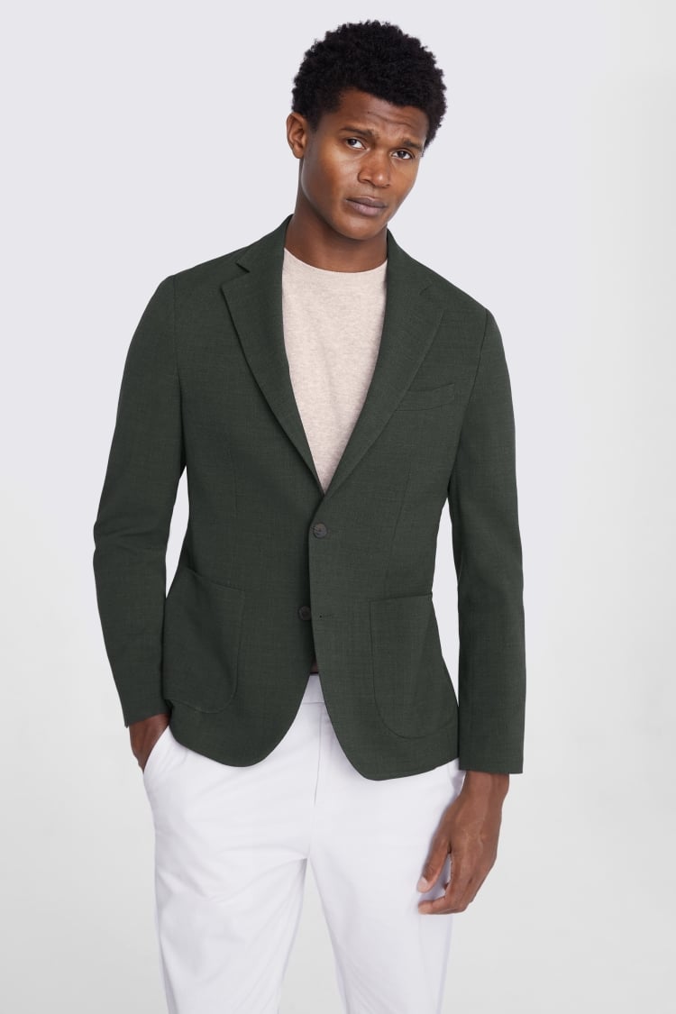 Casual Khaki Hopsack Hoxton Jacket