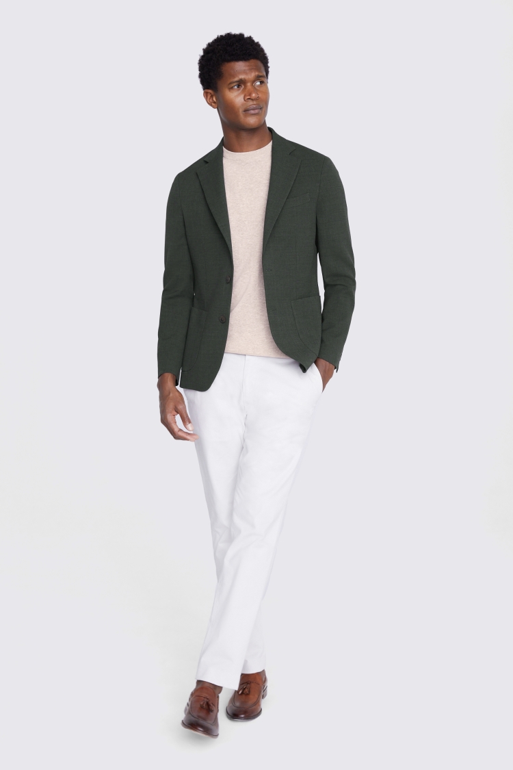 Casual Khaki Hopsack Hoxton Jacket