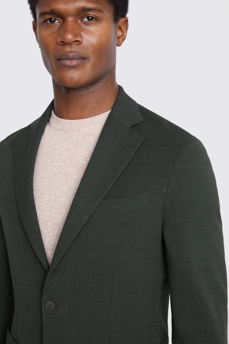 Casual Khaki Hopsack Hoxton Jacket