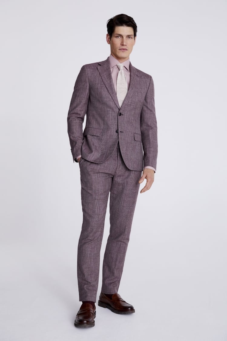 Italian Slim Fit Quartz Check Suit
