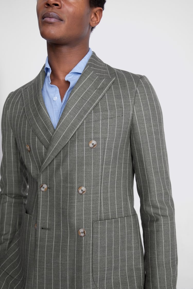 Green striped outlet jacket