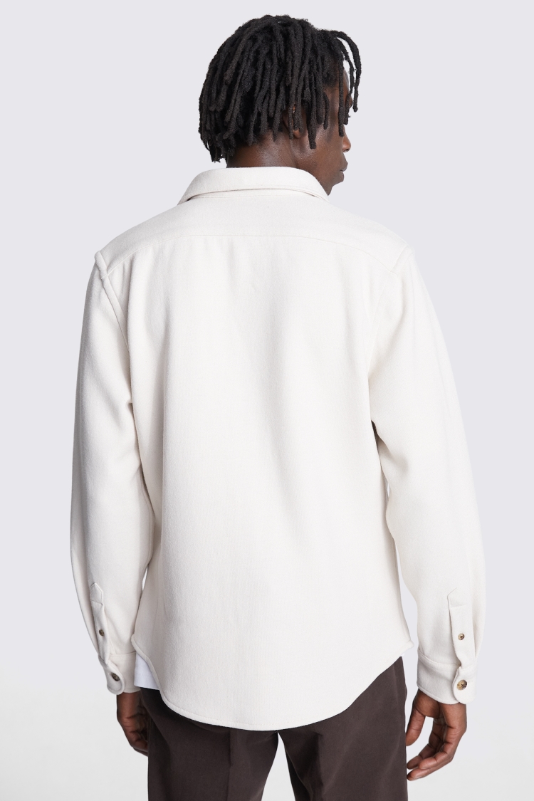 Off White Knitted Overshirt | Buy Online at Moss