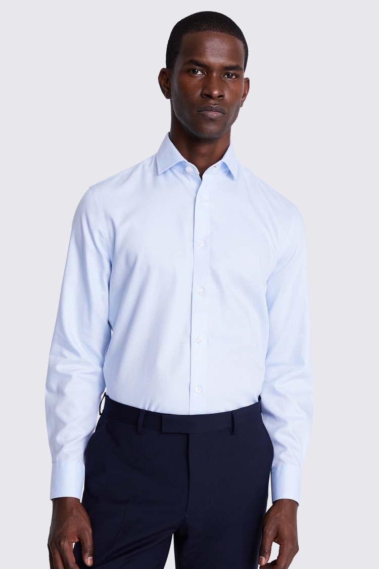 Tailored Fit Sky Royal Oxford Non-Iron Shirt