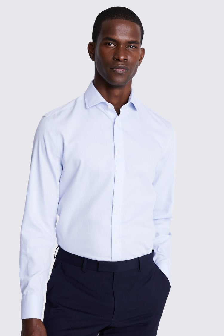 Tailored Fit Sky Dobby Non-Iron Shirt | Buy Online at Moss