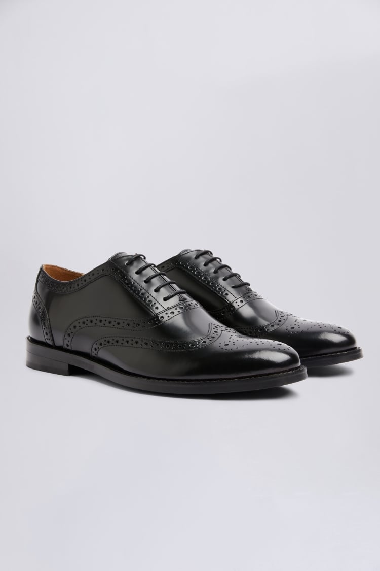 Oxford Black Brogue Shoes Buy Online at Moss