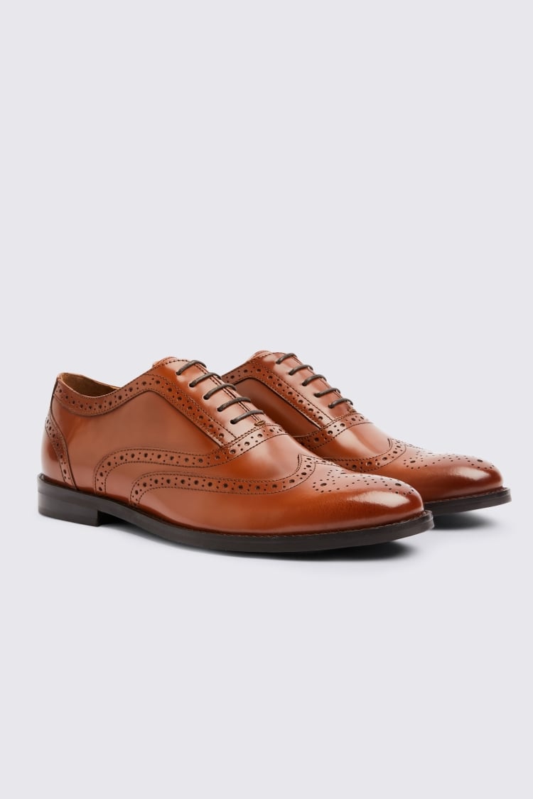 Oxford Tan Brogue Shoes