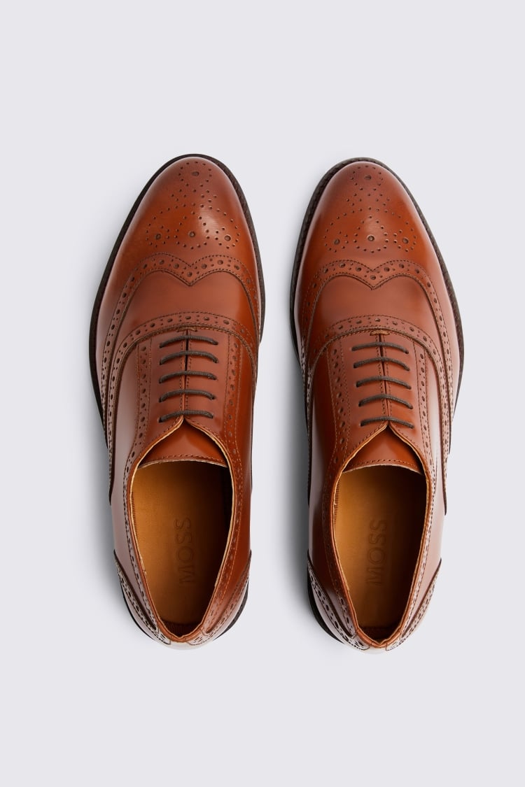 Oxford Tan Brogue Shoes