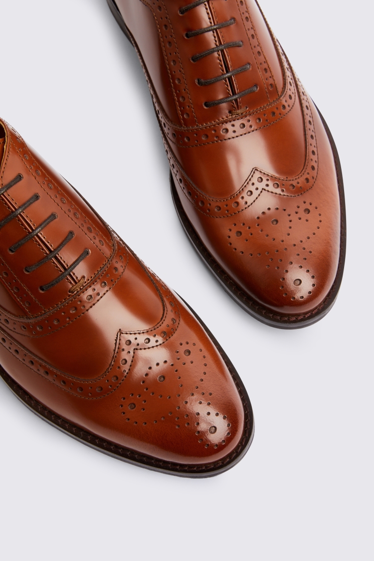 Oxford Tan Brogue Shoes