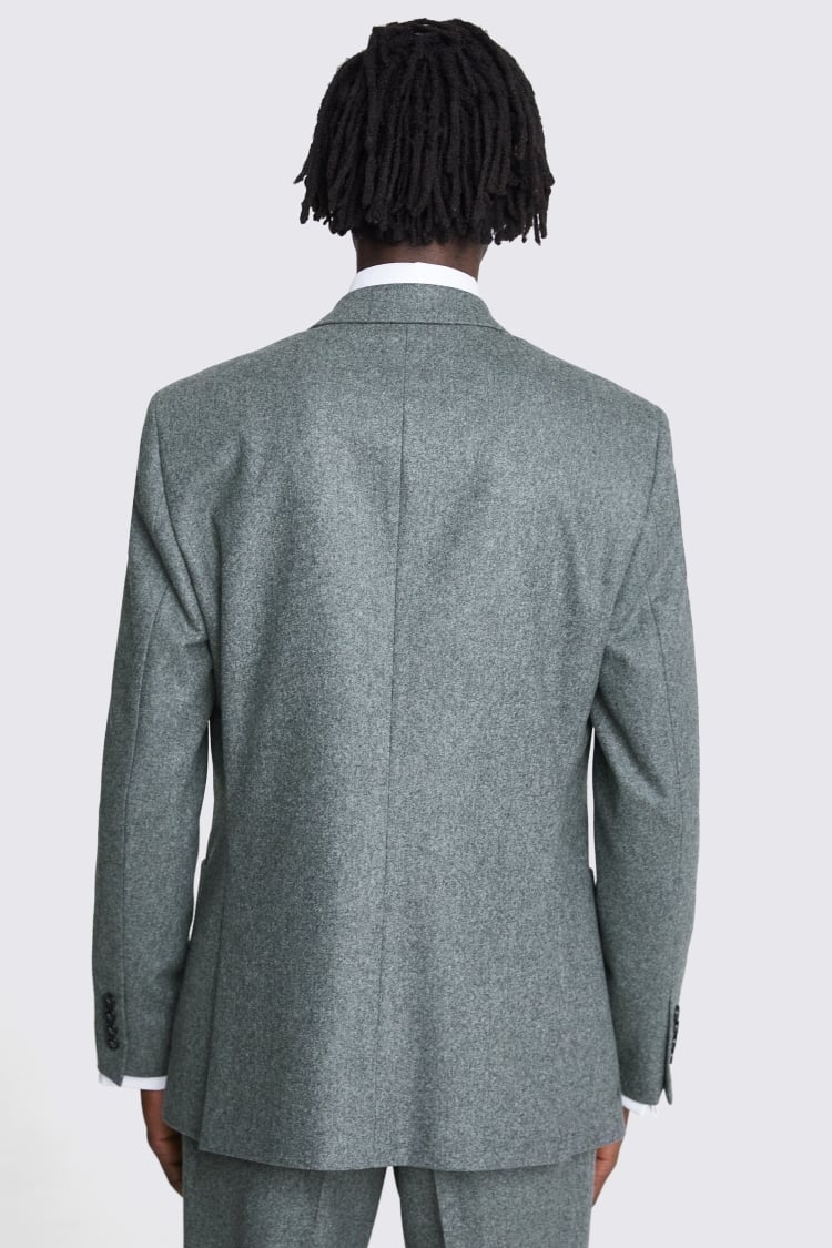 Italian Tailored Fit Sage Flannel Suit