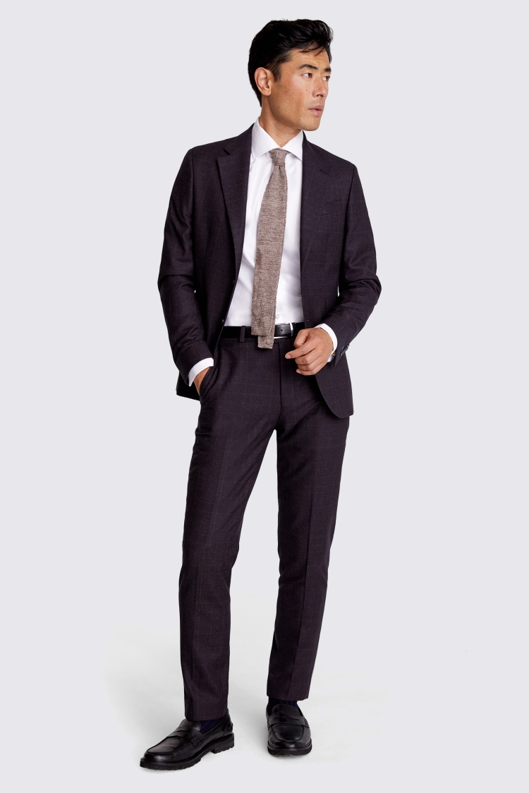 Italian Slim Fit Port Check Suit