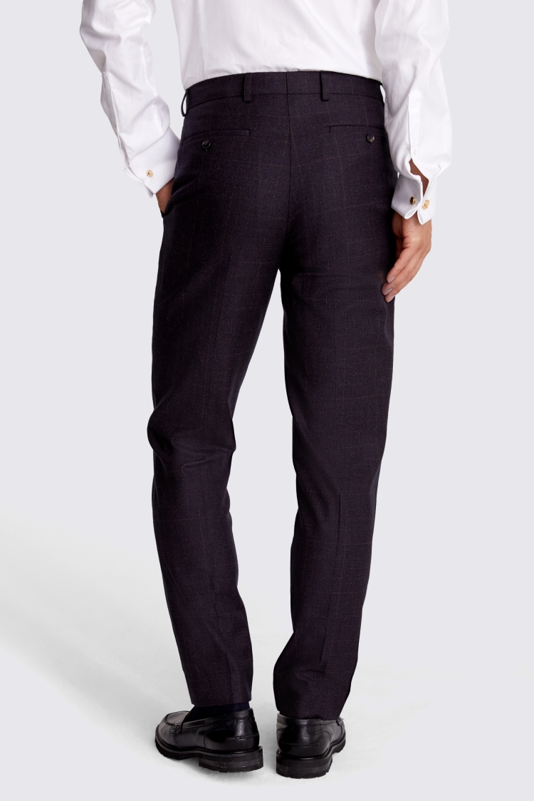 Italian Tailored Fit Port Check Trousers