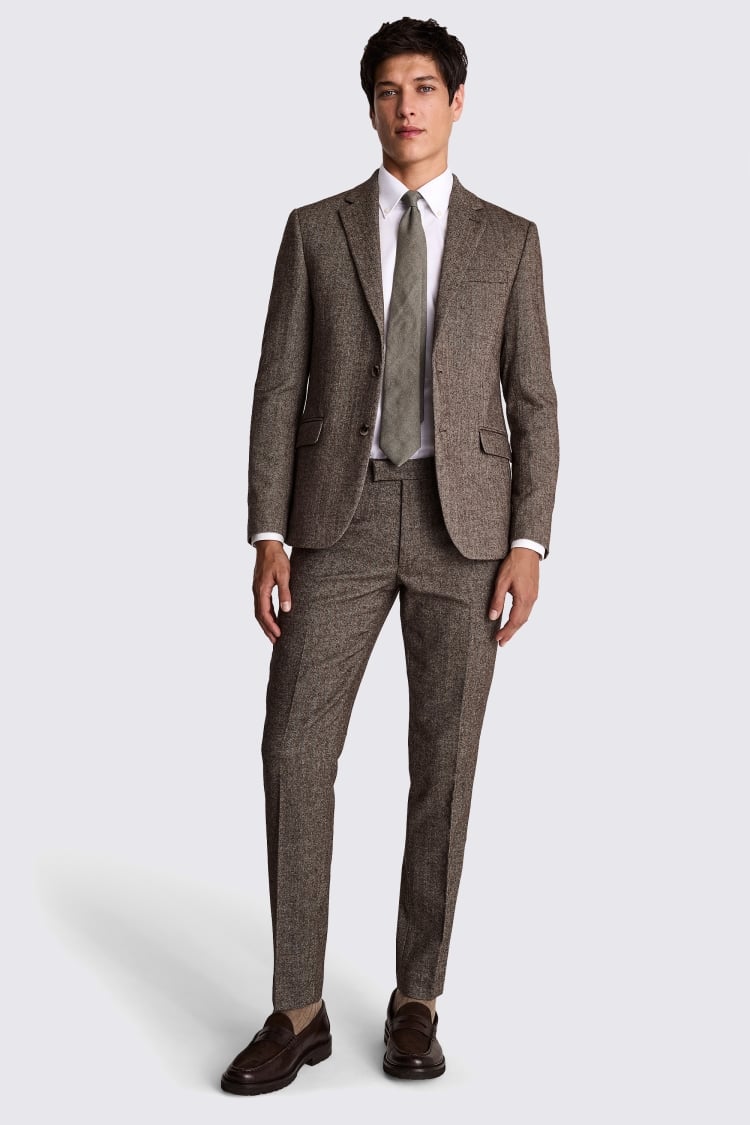 Slim fit hot sale tweed suit