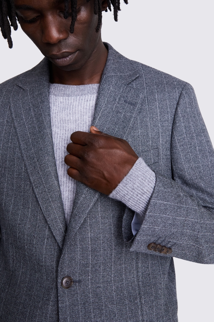 Iron grey super 100s Merino Wool Suit Jacket