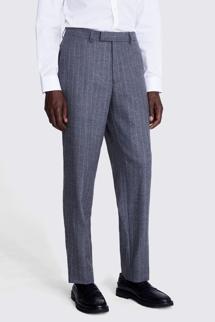 Regular Fit Grey Stripe Suit