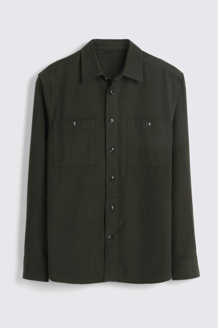 Dark hot sale green overshirt