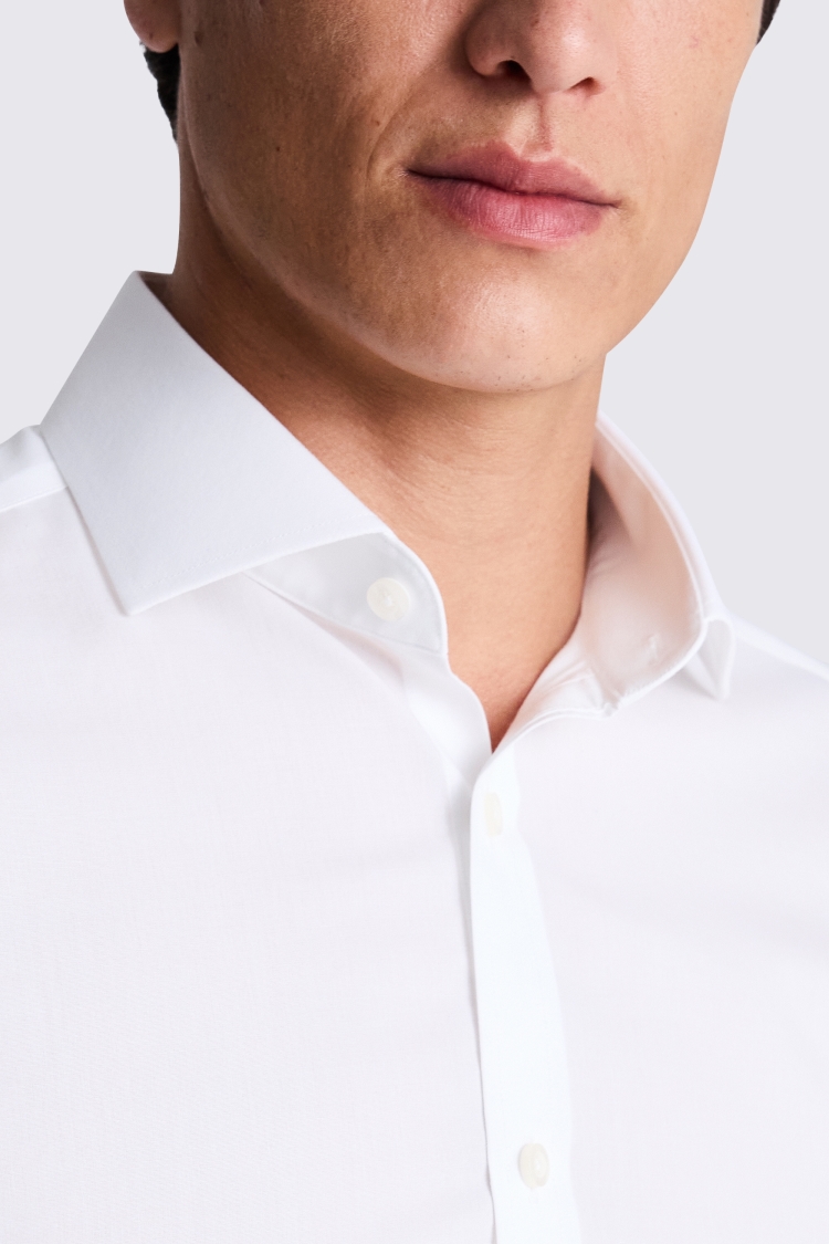 Mens white 2025 shirt slim fit