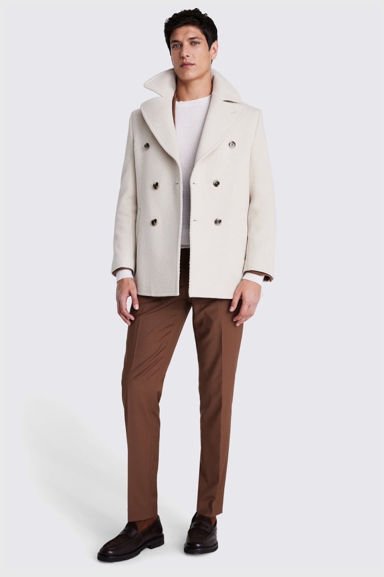 Cream colored hot sale pea coat