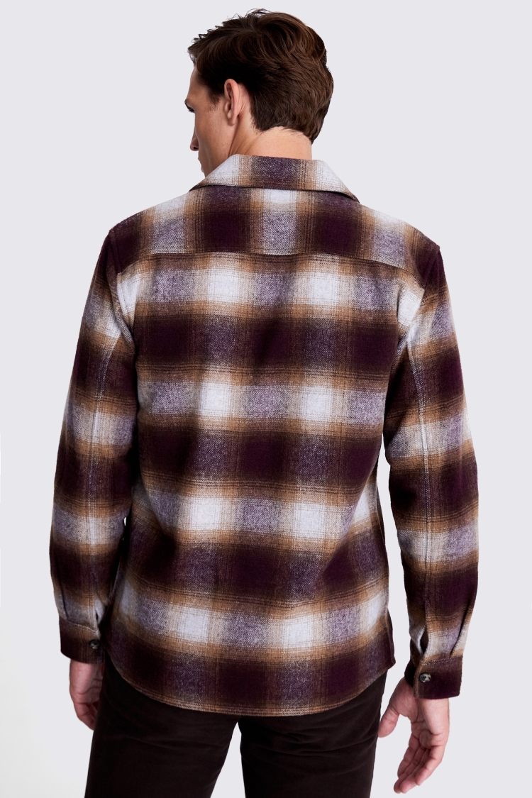 Burgundy Check Overshirt 