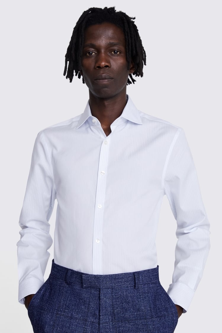 Mens white deals shirt slim fit