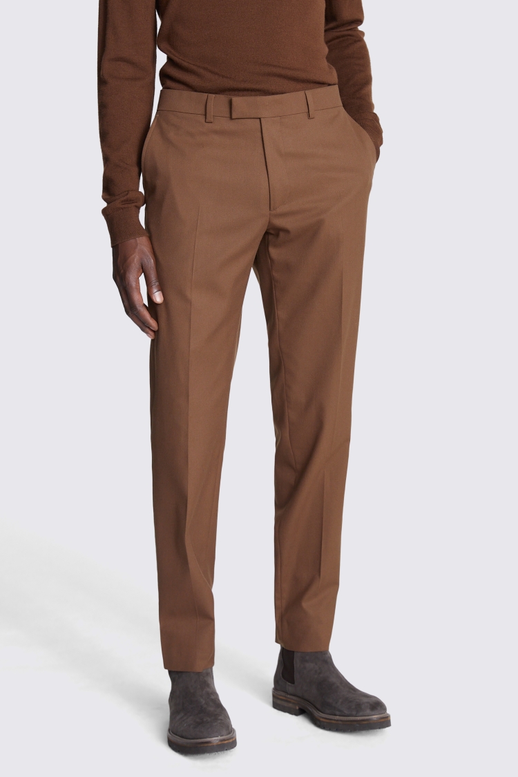 Slim Fit Copper Flannel Suit