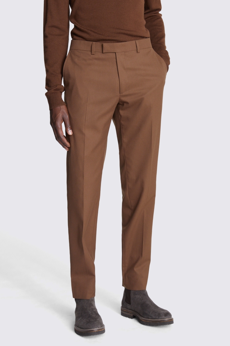 Slim Fit Copper Flannel Pants