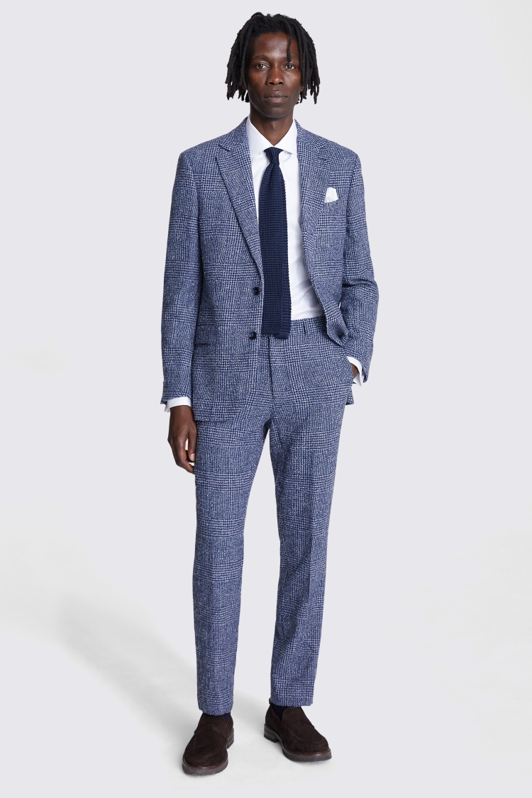 Tailored Fit Bouclé Check Tweed Suit