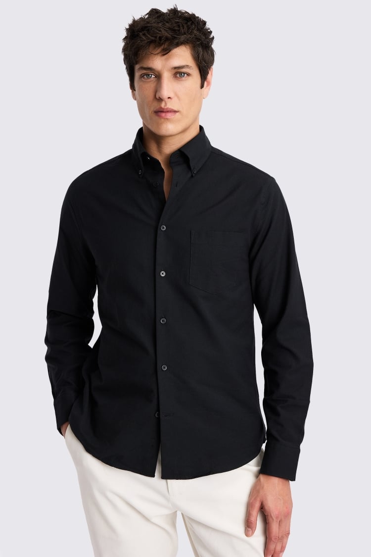 Black Washed Oxford Shirt