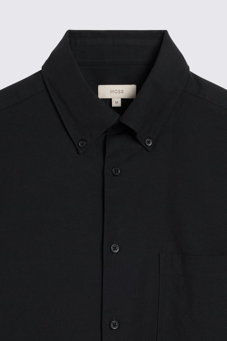 Black Washed Oxford Shirt