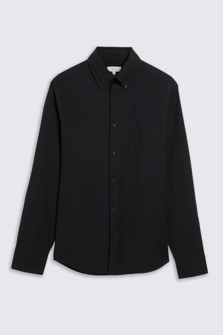 Black Washed Oxford Shirt