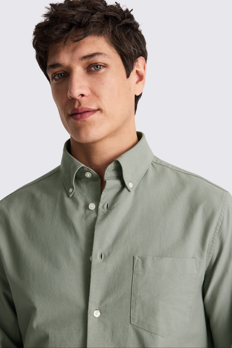 Sage Washed Oxford Shirt