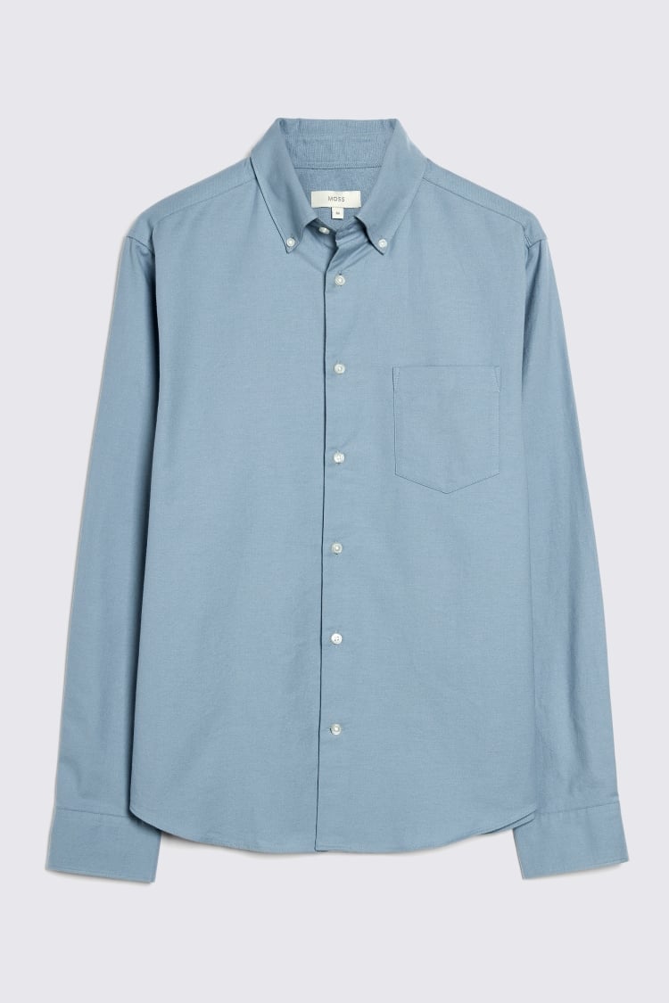 Teal Washed Oxford Shirt