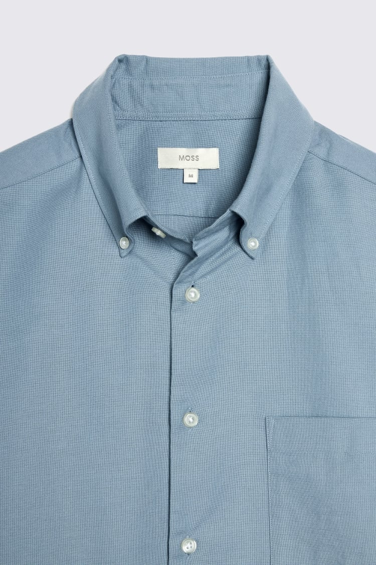 Teal Washed Oxford Shirt | Buy Online at Moss