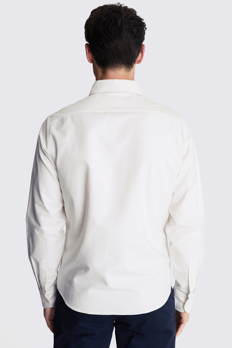 Ecru Washed Oxford Shirt