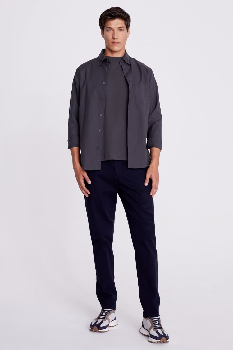 Charcoal Washed Oxford Shirt