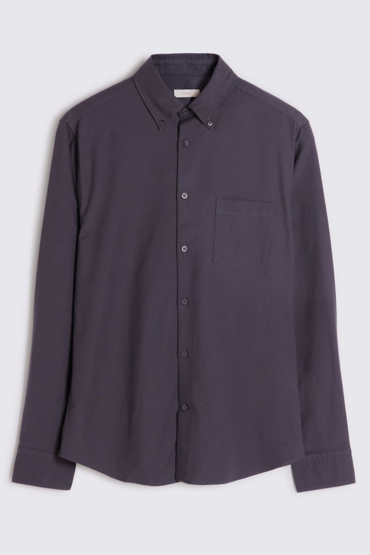 Charcoal Washed Oxford Shirt | Buy Online at Moss