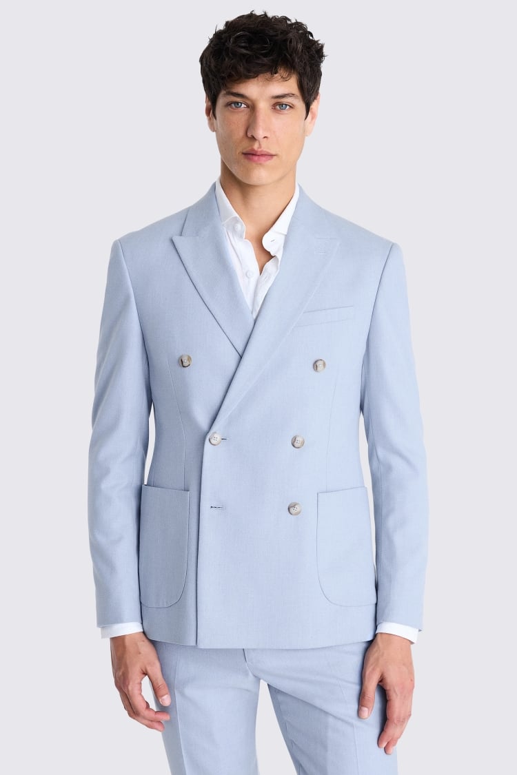 Slim Fit Light Blue Flannel Jacket | Buy Online at Moss