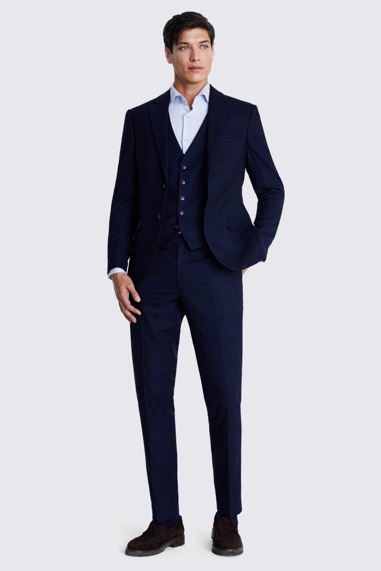 Slim Fit Ink Check Suit