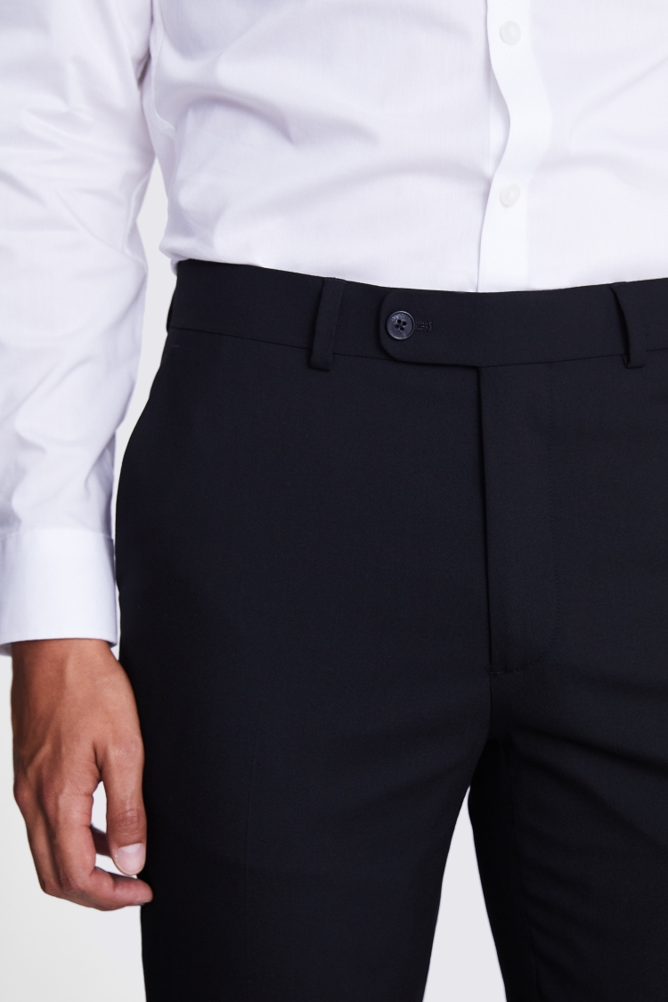 Tailored Fit Black Trousers