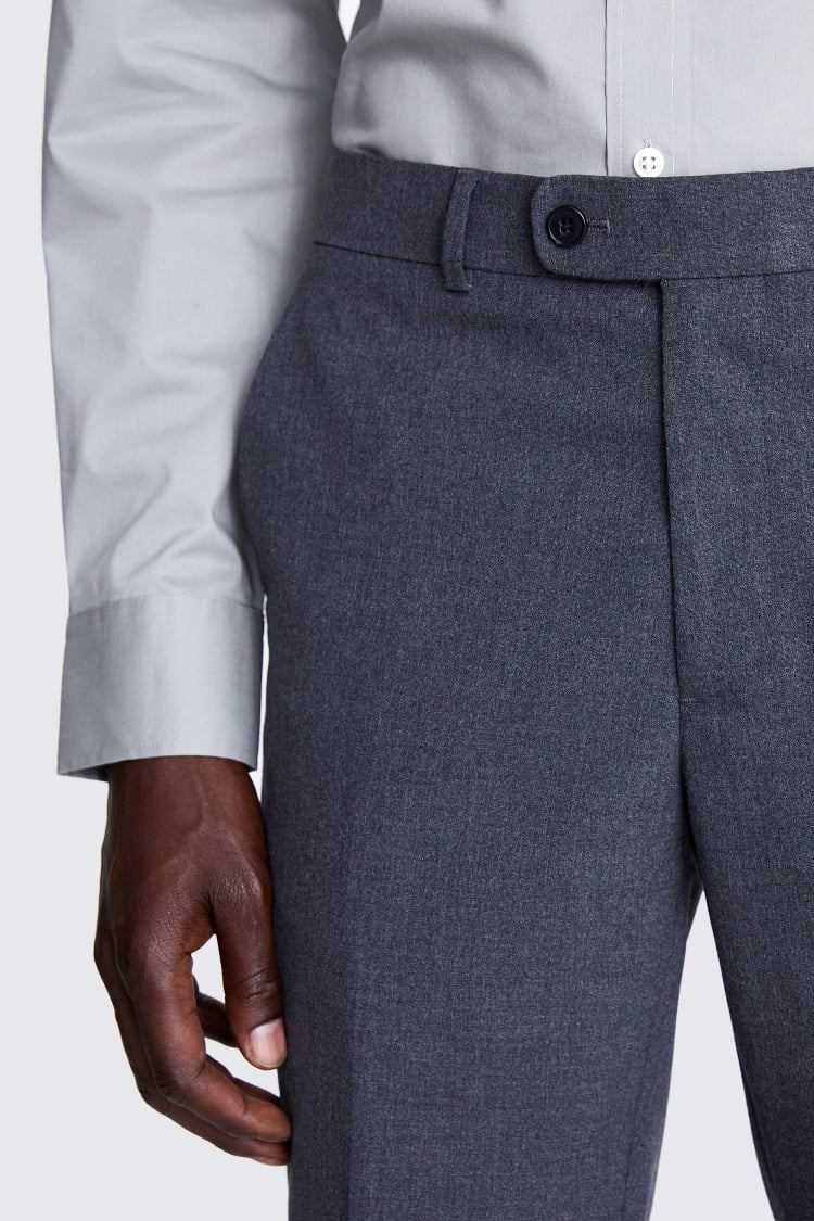 Tailored Fit Grey Trousers | Buy Online at Moss