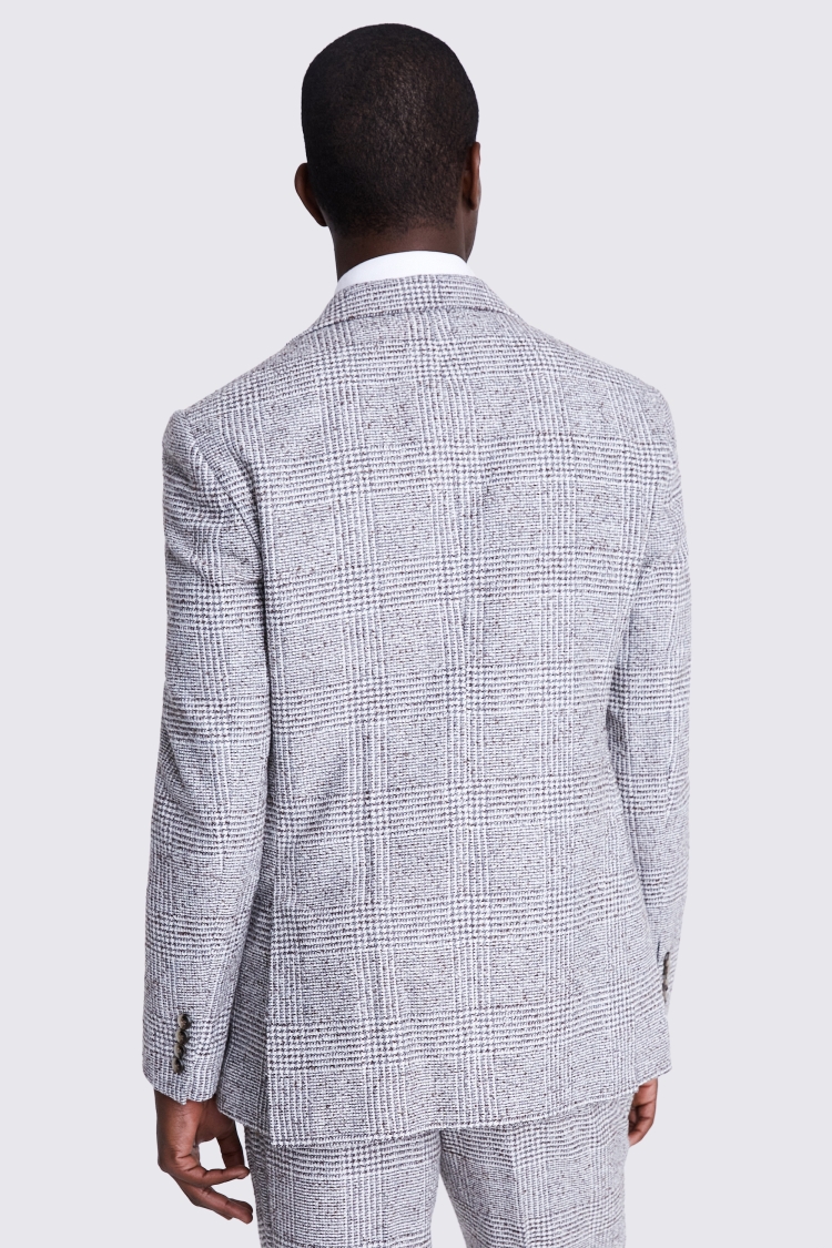 Tailored Fit Grey Check Tweed Suit